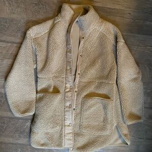 Zella Cozy Faux Shearling Jacket in Tan Oxford M